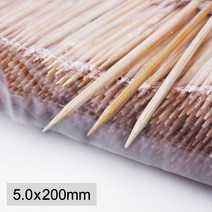 [KO] 소시지 핫도그 꼬치 대나무 핫바꼬지 5mm x 20cm 1박스 6000개, [KO] 핫바꼬지 20cm 1박스 60봉, 60개, 100개입