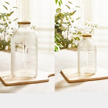 델몬트 미니병 유리병 사각 주스병 추억의 레트로 빈티지 훼미리 물병 1.5리터 500ml, 델몬트병 1.5L