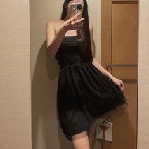 반해써 튜브 탑 미니 원피스 T_YW8019