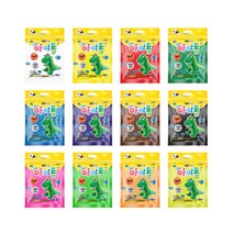 아모스 아이폼 유아용 클레이 12종 세트, 흰색, 노랑, 빨강, 초록, 파랑, 보라, 갈색, 검정, 형광핑크, 형광연두, 형광주황, 형광노랑, 50g