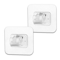 살림마왕 부착식 무타공 못없이 커튼 봉 브라켓, 투명, 2개