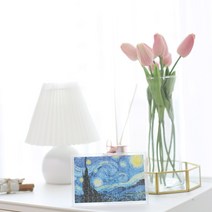 책상위에 작품한점 크리스탈(투명 플라스틱) 명화 명소 직소 퍼즐 및 케이스 액자 교육용 창의 취미 장식 인테리어액자 DIY, 96피스, A04 영원의 문(고흐)