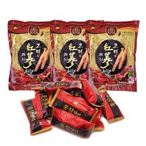 햇사랑식품 고려홍삼제리 500gx3봉 6년근 홍삼농축액 홍삼 캔디 젤리 사탕, 500g, 3개