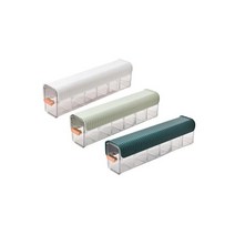 무타공 6칸 정리함 / 생활잡화 보관함 / 슬라이드 칸막이 수납서랍, 청록