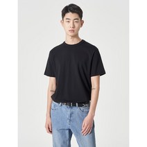[에잇세컨즈] [+3XL] 레귤러핏 에센셜 반소매 티셔츠 블랙 (423142LY15)