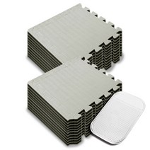 딩동펫 반려동물 퍼즐매트 20p + 마감재 30p, 라이트그레이