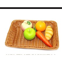 과일바구니 나무 소쿠리 바구니 사각형 사과 포도 바나나 사각