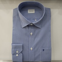 예작 예작 21F/W 블루 신축성좋은 트윌 스트레치 체크 일반핏 긴팔셔츠 YJ1FBR941BL