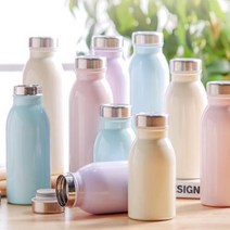 오슬로 안새는 멜로우 우유병모양 미니텀블러 휴대용 어린이 보온병 스텐 물병, 350ml/아이보리
