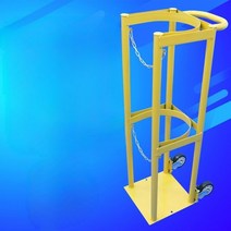 LPG가스 보관함 산소통 위험물보관함 가스 고정 통, 밝은 노란색 바퀴 달린 모바일 모델 27 증가