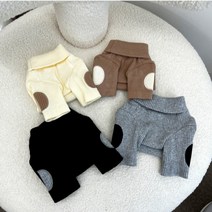 아지하루 강아지옷 무지 패치 데일리 티셔츠, 그레이