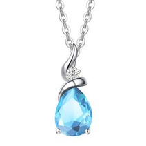 [FANCIME] 여성용 탄생석 목걸이 K14 화이트골드