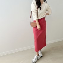 걸스데일리/[Muse12]오일리 비조 밴딩 스커트/ 롱 스커트