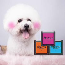 강아지 고양이 볼터치 미용 반려동물 헤어초크 블러셔, 그린