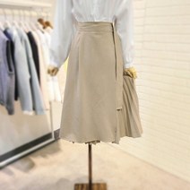 3단추 반주름 랩스커트PPA23SK1070