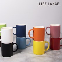 라이프란스 베이직 투톤 무지 무광 머그컵 도자기 북유럽 360ml, 네이비