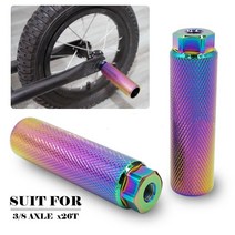 자전거페달 mtb페달 2x mtb bmx 자전거 자전거 액슬 페달 합금 발 스턴트 페그, 파랑