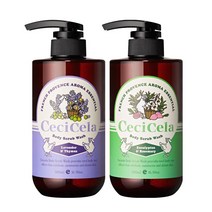 (홈쇼핑상품)쎄씨쎌라 프렌치 아로마에센셜 바디스크럽워시 500ml 라벤더백리향 1개+유칼립투스 1개