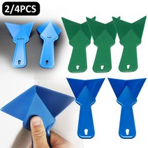 2/4PCS ABS 건식 벽체 코너 스크레이퍼 퍼티 피니셔 청소 치장 용 벽토 빌드 도구 빌더, [03] 4PCS Green