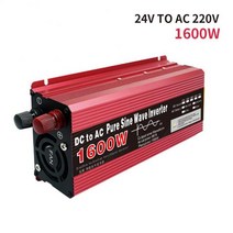 자동차 인버터 3000W 자동차 인버터 12v 순수 부비동 ~ AC110V 범용 소켓 태양광 LED 디스플레이, 04 24V 1600W