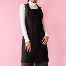 3초쿨 목조절 앞치마 식당 주방 단체 심플한 디자인, 블랙