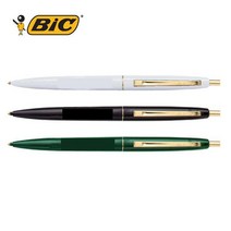 빅 클릭 골드 볼펜 1.0mm 노크볼펜, 녹색 1.0mm(흑색심)