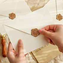 실링왁스 인장 청첩장 초대장 결혼 답례품 스티커, 6실링스티커-레드로즈