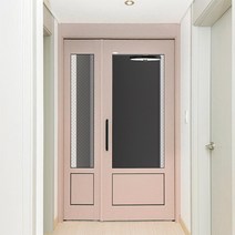 대림디움 루나D 베이직 비대칭 여닫이 중문 1050~1300, 네이비, 브론즈+방문형손잡이