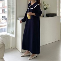 [스위트플러스] 임부복 링클프리 밀크 카라 여성 원피스