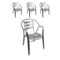 치킨집 편의점 숙박업소 전용 알루미늄 의자B X 4개입, 명진 두줄칠단_착불 4개입, 본상품선택