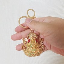 다잇홈데코 열쇠고리 키링 큐빅키홀더 부엉이 코끼리 거북이키홀더 악세사리 장식, 12.엽전두꺼비키링