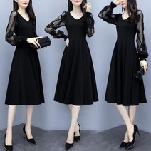 30대 40대 60대 가을 휴가지 롱 원피스 50대미시옷 직장인룩 new large size