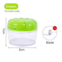 제인이Manual Garlic Press Multi-function Garlic Grinding Chopper Food Vegetables Cutter Meat Grinders K, 블레이드 녹색