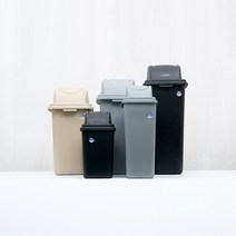 50리터 대형 카페 업소용 야외 옥외 일반 뱅뱅이 인테리어 쓰레기통, 20L, 블랙