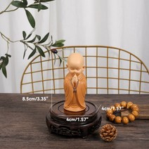 금불상 Kawaii 불교 승려 DIY 미니어처 분재 인형 부처님 동상 요정 자동차 장식품 명상 홈 정원, 10 Small 10