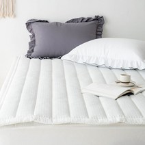 시어서커 여름 모기기피 누빔 침대 매트리스 밴딩 패드 SS 사이즈, 시어서커 블루그레이