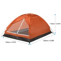 비바돔플러스 몽골텐트 가제보 차박텐트 2 인 비치 텐트 초경량 단층 방수 캠핑 텐트 여행용 캐리 백 하이, 05 Orange