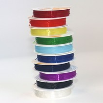 칼라 우레탄줄 0.8mm 8M 1롤 팔찌줄 목걸이줄, 검정