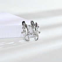 리자드 여성 주얼리 세트 실버 샴페인 다이아몬드 반지 도마뱀 귀걸이 팬던트 파티 목걸이 R1354+E691+D717