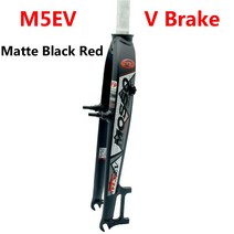 자전거 포크 충격 흡수 Mosso 포크 M5L M6 M3 MTB 자전거 26 27.5 29er 도로 v 브레이크 프론트 콘 광택 매, 13 M5EV Black-Red