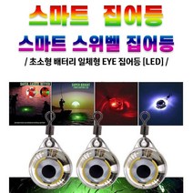스마트 스위벨 집어등 미니 LED 집어등 갑오징어 호레기, 블루(점등)