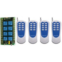 무선 스마트 홈 원격 제어 스위치 AC 220V 8 채널 수신기 릴레이 모듈 컨트롤러 TX 버튼 315/433MHz, 06 F_01 315MHZ