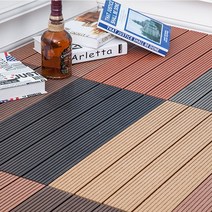 발코니 테라스 정원 나무 플라스틱 바닥 마루 데크 타일 diy 셀프 시공 자재, 1㎡, 하얀색