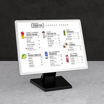 주문 카운터 디스플레이 메뉴판 LED 패널 카페 매장, 블랙 210x297mm