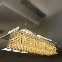 [산본 문화조명] LED 럭셔리 크리스탈 펜던트 40W 식탁등 인테리어조명, LED 40W 전구색(노란빛)