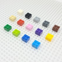 요고요 레고 호환 부품 커스텀 벌크 브릭 블럭 타일 플레이트 100G 소포장 패키지, [브릭 2 x 2] 진회색 100G