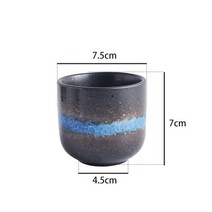 티컵 티웨어 커피세트 티세트 찻주전자 고급 대형 세라믹 티 컵 도자기 찻잔 차 도구 일본 세트 워터 마스터 싱글 석기, [04] blue