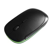 게이밍마우스 게임용 컴퓨터 RYRA-24Ghz 무선 마우스 배터리 컴퓨터 PC 게임용 USB 수신기 포함 셀프 프프, 02 Glossy black, 한개옵션1