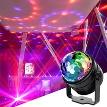 축광기 HCWE USB 미니 매직 볼 사운드 컨트롤 LED 조명 운반 브래킷 디스코 자동차 UV 분위기 장식 가족, 01 아무도