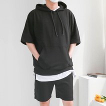 오버핏 기획 반팔 후드 티셔츠_(10color)